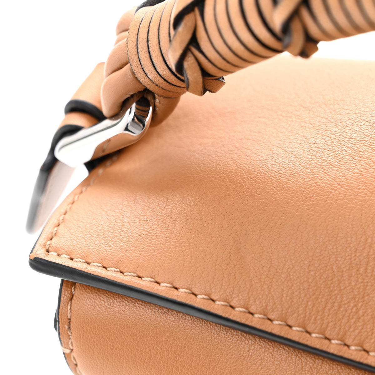 Calfskin Small Puzzle Edge Bag Warm Desert