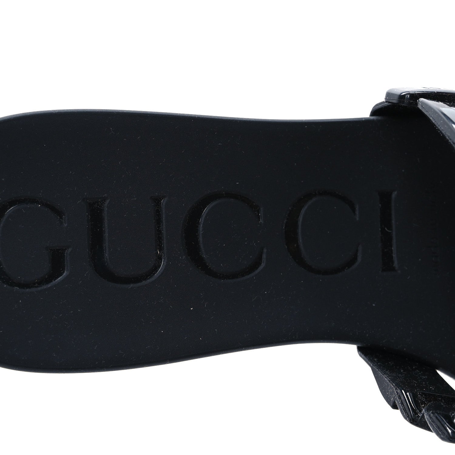 Gucci Rubber Womens Slide Sandals 36 Black 9 of 10
