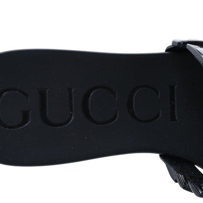 Gucci Rubber Womens Slide Sandals 36 Black 9 of 10