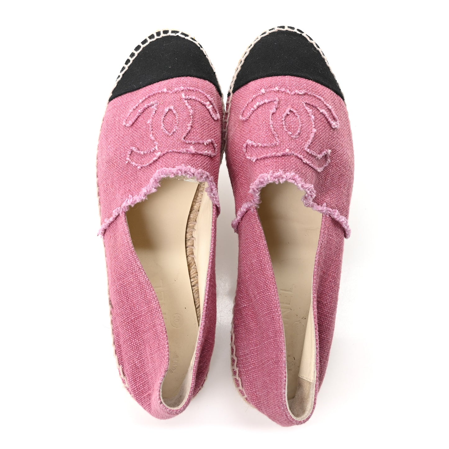 Linen CC Espadrilles 41 Pink Black