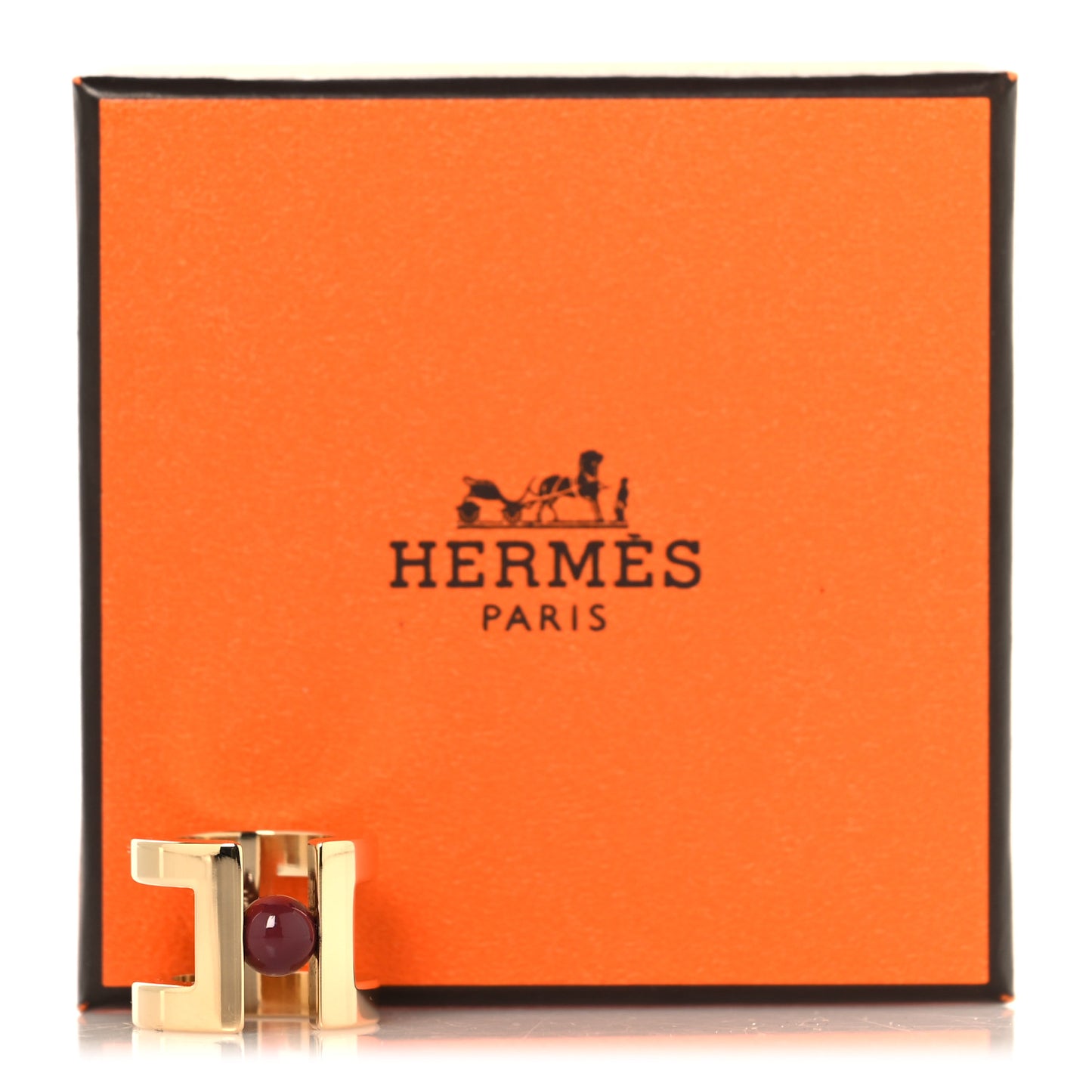 Permabrass H Perle Scarf Ring Rouge
