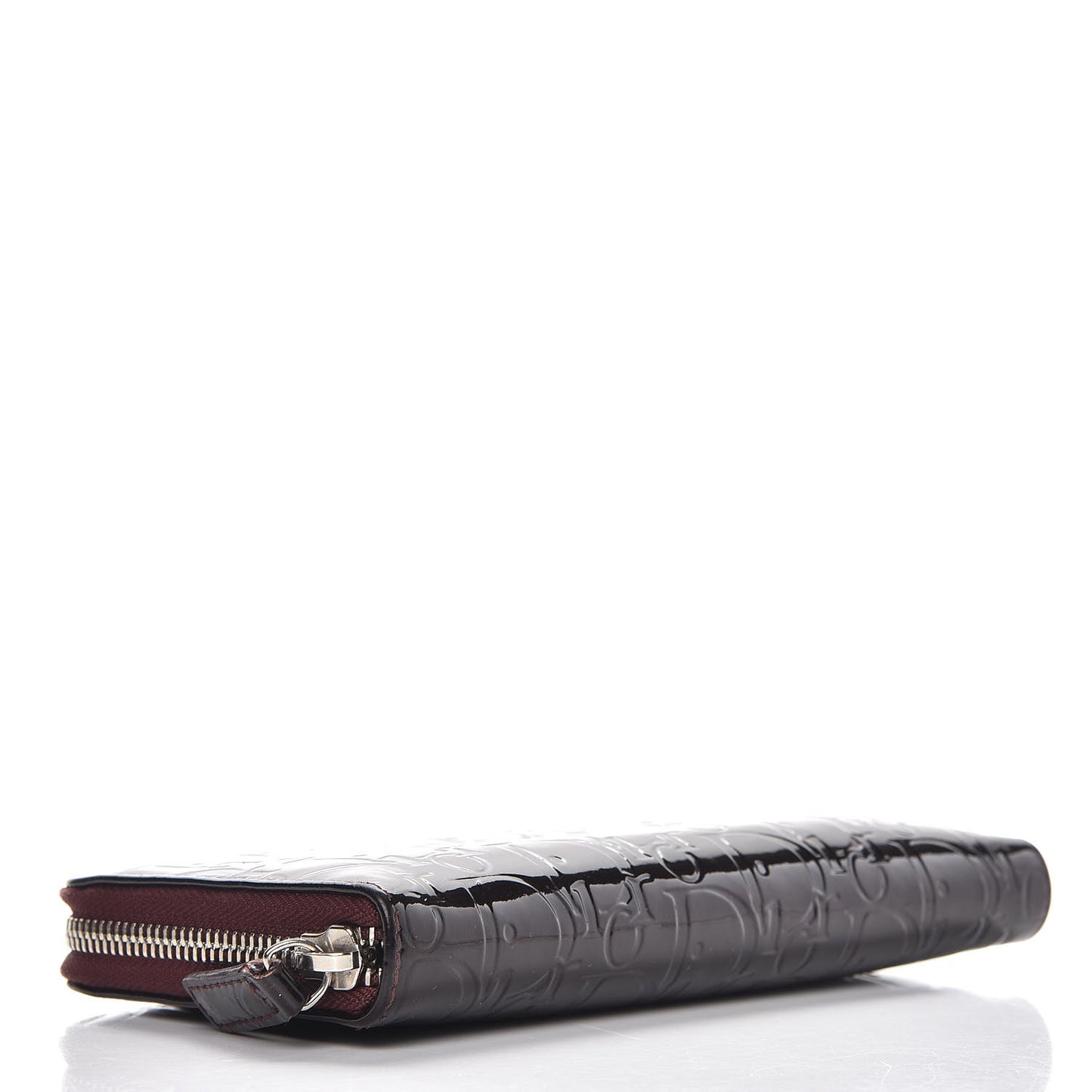 Patent Ultimate Voyageur Zip Around Wallet Bordeaux