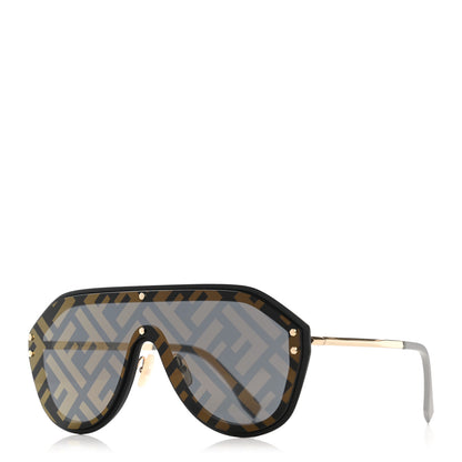 Fendi FF Fabulous Shield Sunglasses FF M0039/G/S Black 1 of 7