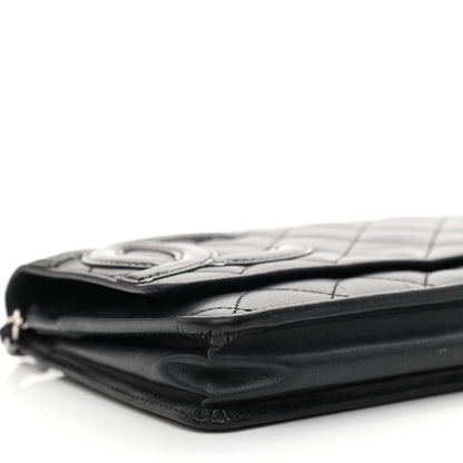 Chanel Calfskin Quilted Cambon Wallet On Chain WOC Black 10 of 12