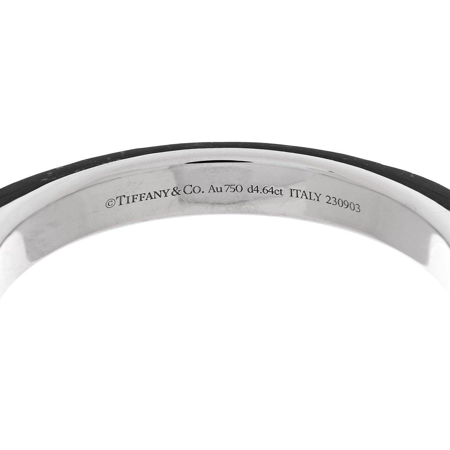 18K White Gold Diamond Tiffany Lock Bangle Pave Bracelet