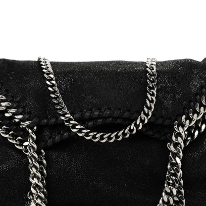 Stella McCartney Shaggy Deer Mini Falabella Fold Over Tote Black 7 of 9