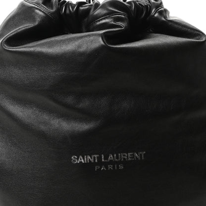 Saint Laurent Lambskin Teddy Drawstring Bag Black 9 of 11