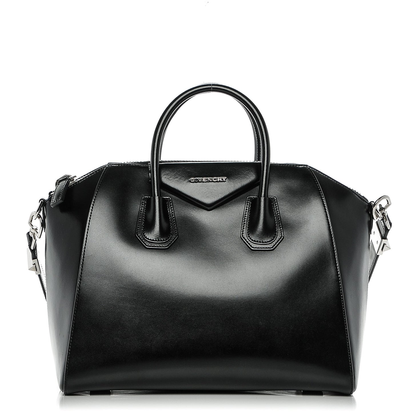 Shiny Lord Calfskin Medium Antigona Black