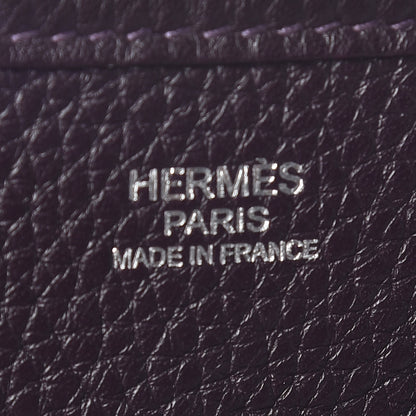 Hermes Taurillon Clemence Evelyne III PM Raisin 8 of 10