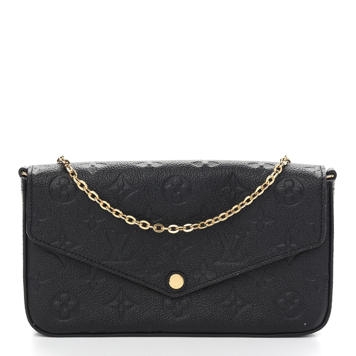 Louis Vuitton Empreinte Pochette Felicie Chain Wallet Black 3 of 10