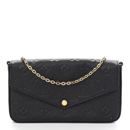 Louis Vuitton Empreinte Pochette Felicie Chain Wallet Black 3 of 10