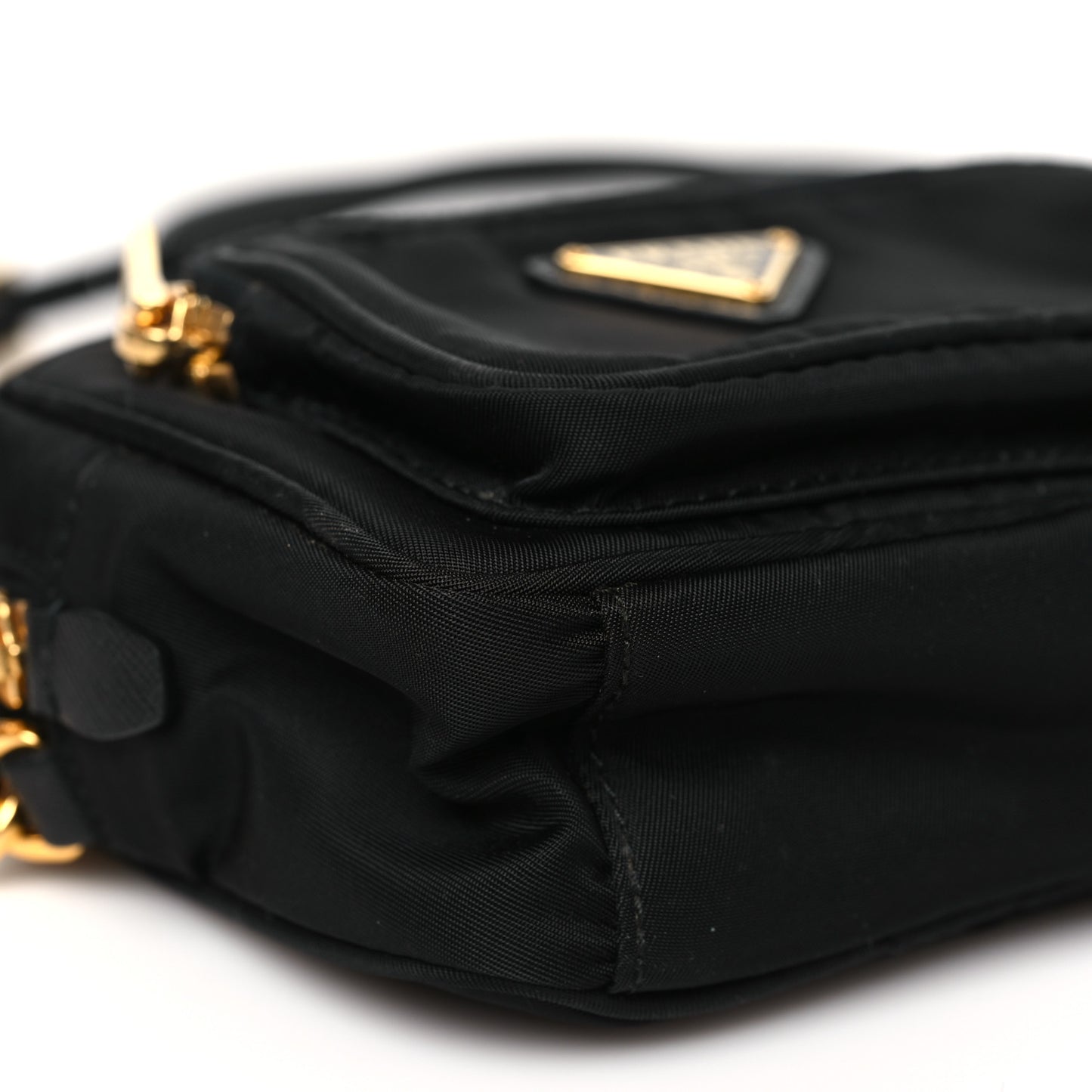 Tessuto Nylon Saffiano Convertible Crossbody Wristlet Black