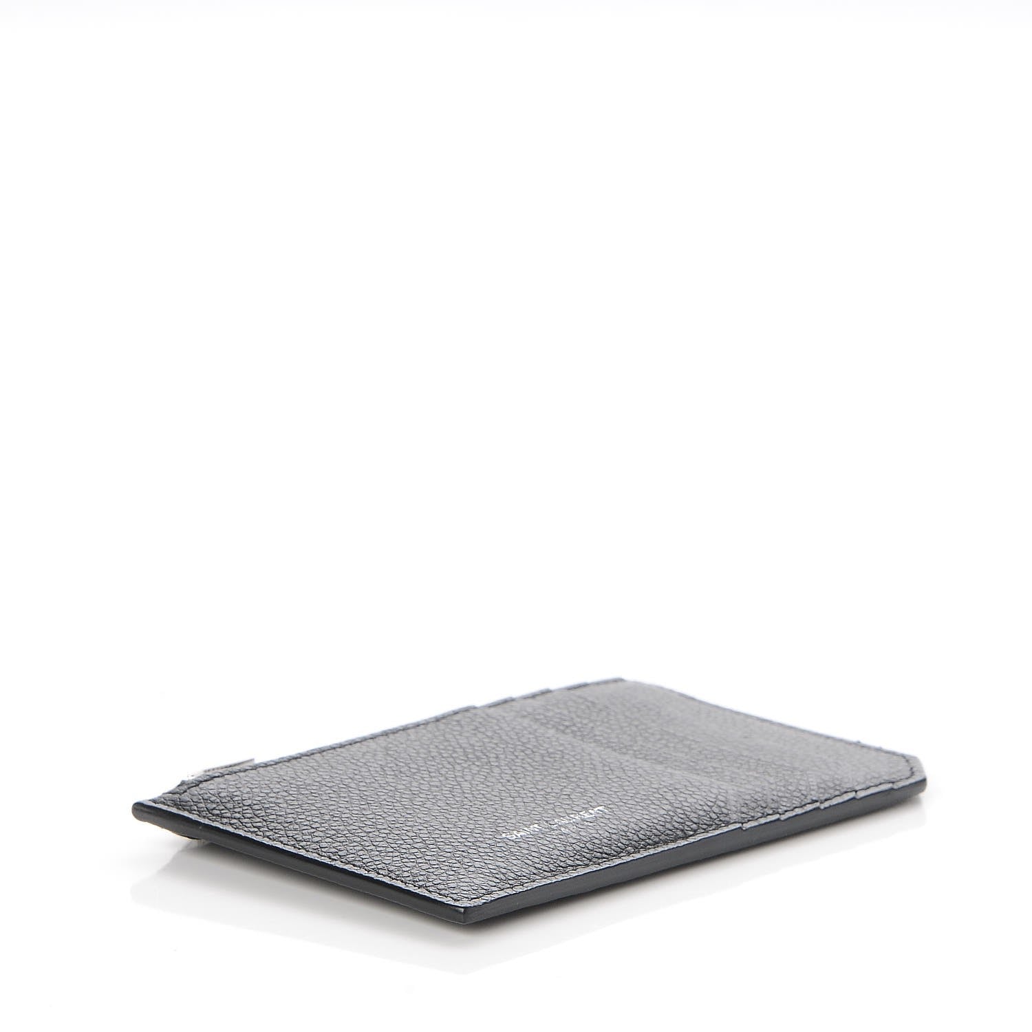Saint Laurent Grained Calfskin 5 Fragments Zip Pouch Card Holder Black 4 of 9