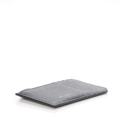 Saint Laurent Grained Calfskin 5 Fragments Zip Pouch Card Holder Black 4 of 9