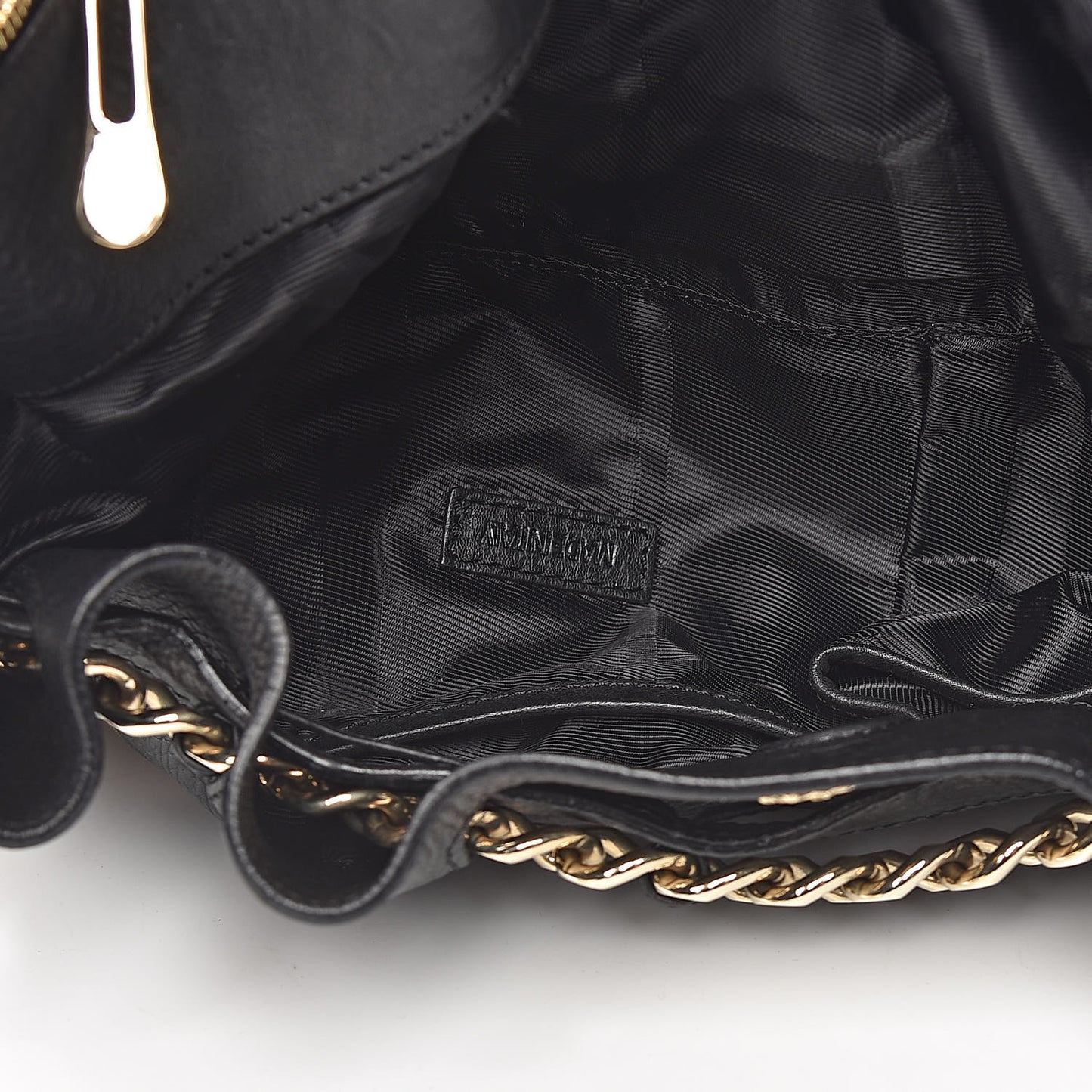 Grainy Calfskin House Check Margaret Bag Black