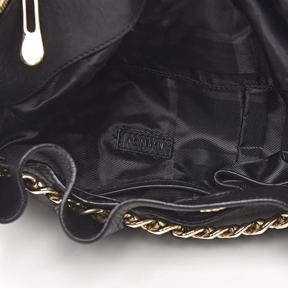 Burberry Grainy Calfskin House Check Margaret Bag Black 8 of 11
