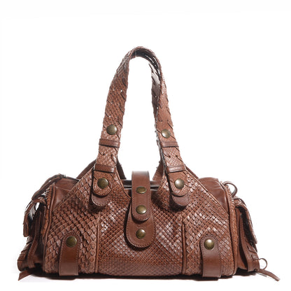 Chloe Python Silverado Shoulder Bag Brown 1 of 8
