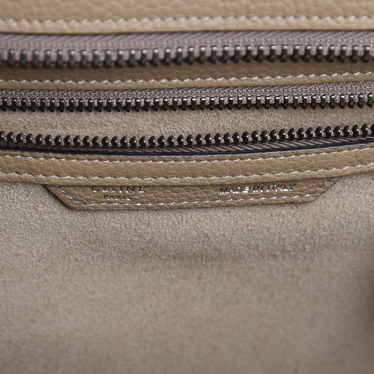 Drummed Calfskin Micro Luggage Dune