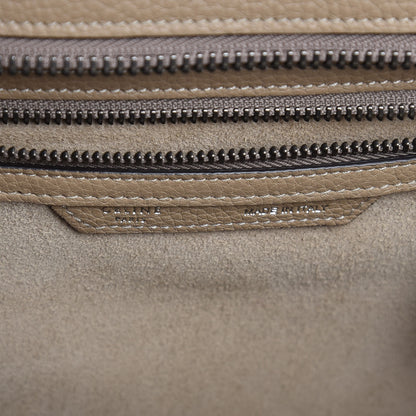 Celine Drummed Calfskin Micro Luggage Dune 8 of 13