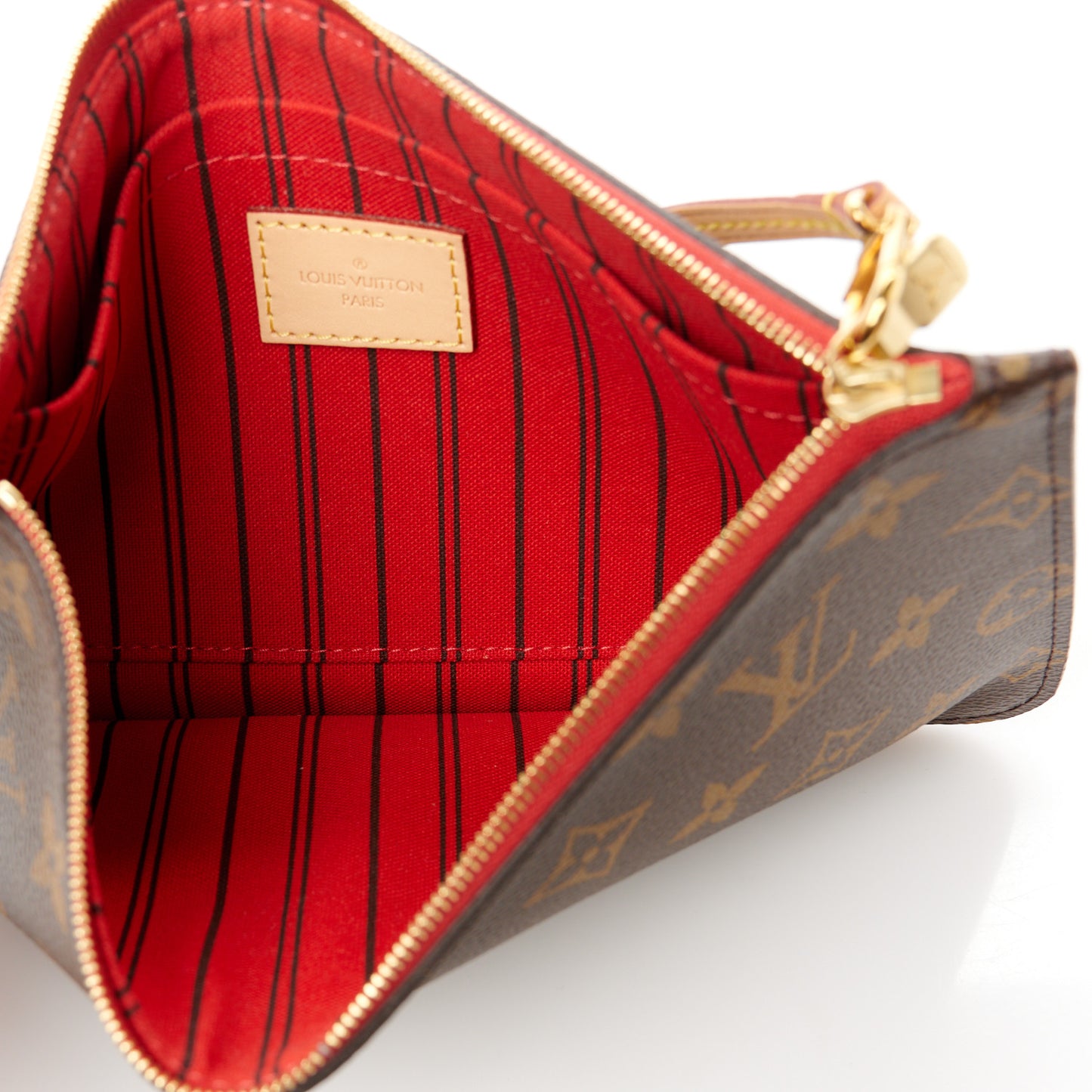 Monogram Neverfull MM GM Pochette Cherry