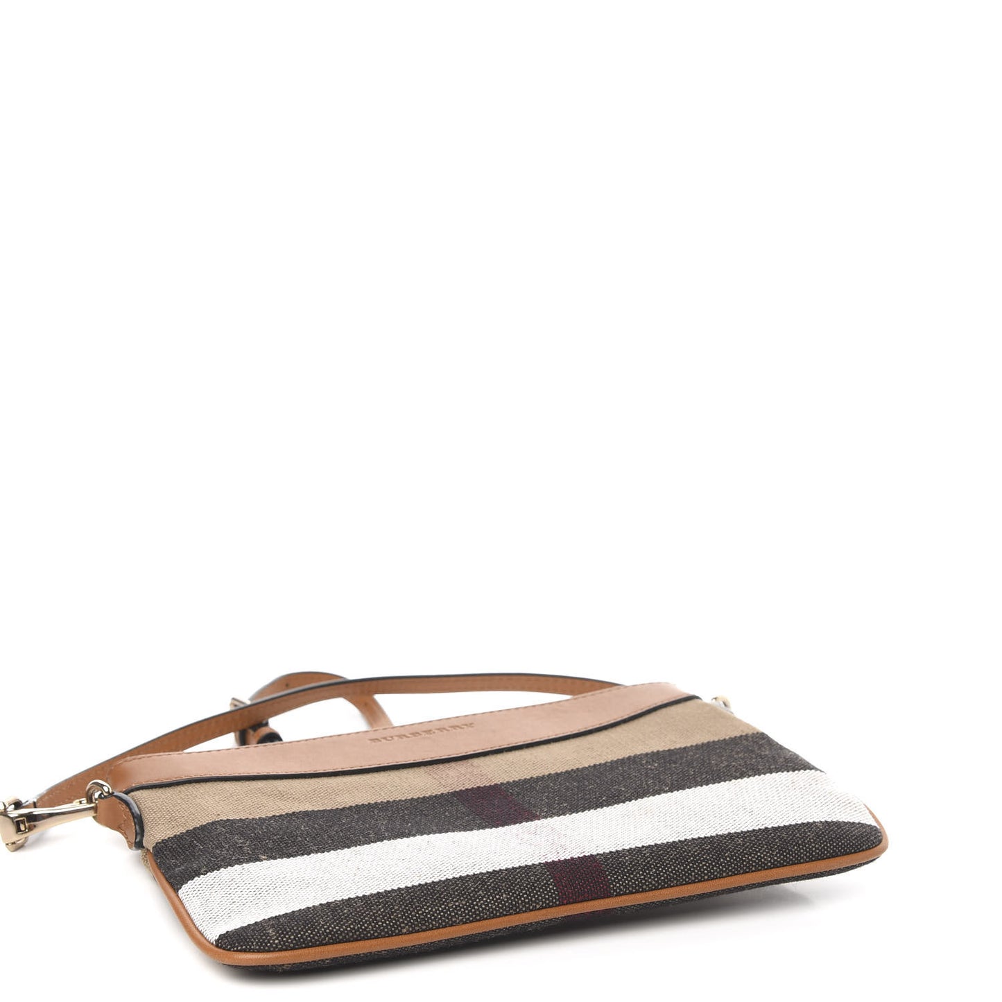 Mega Check Peyton Crossbody Clutch Bag Saddle Brown