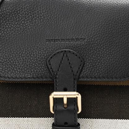 Burberry Mega Check Grainy Calfskin Small Gowan Messenger Bag Black 9 of 12