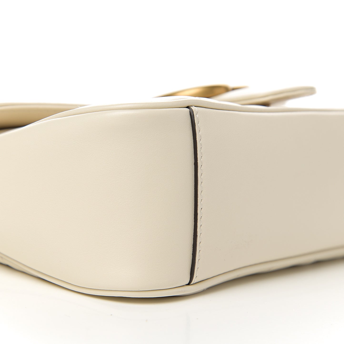 Calfskin Matelasse Small GG Marmont Shoulder Bag White