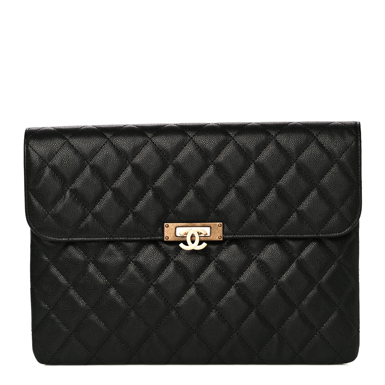 Chanel Caviar Quilted Medium Golden Class Pouch Black 1 of 9