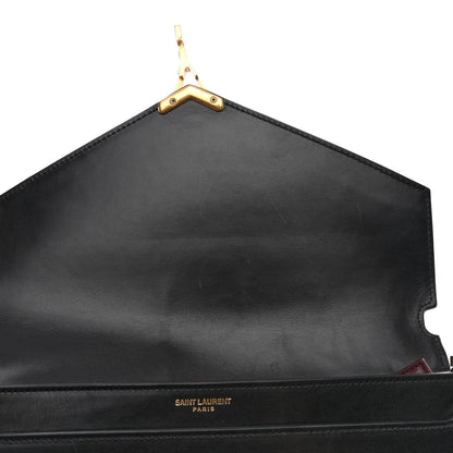 Saint Laurent Smooth Calfskin Monogram Cassandra Clasp Bag Black Rouge Legion 14 of 17