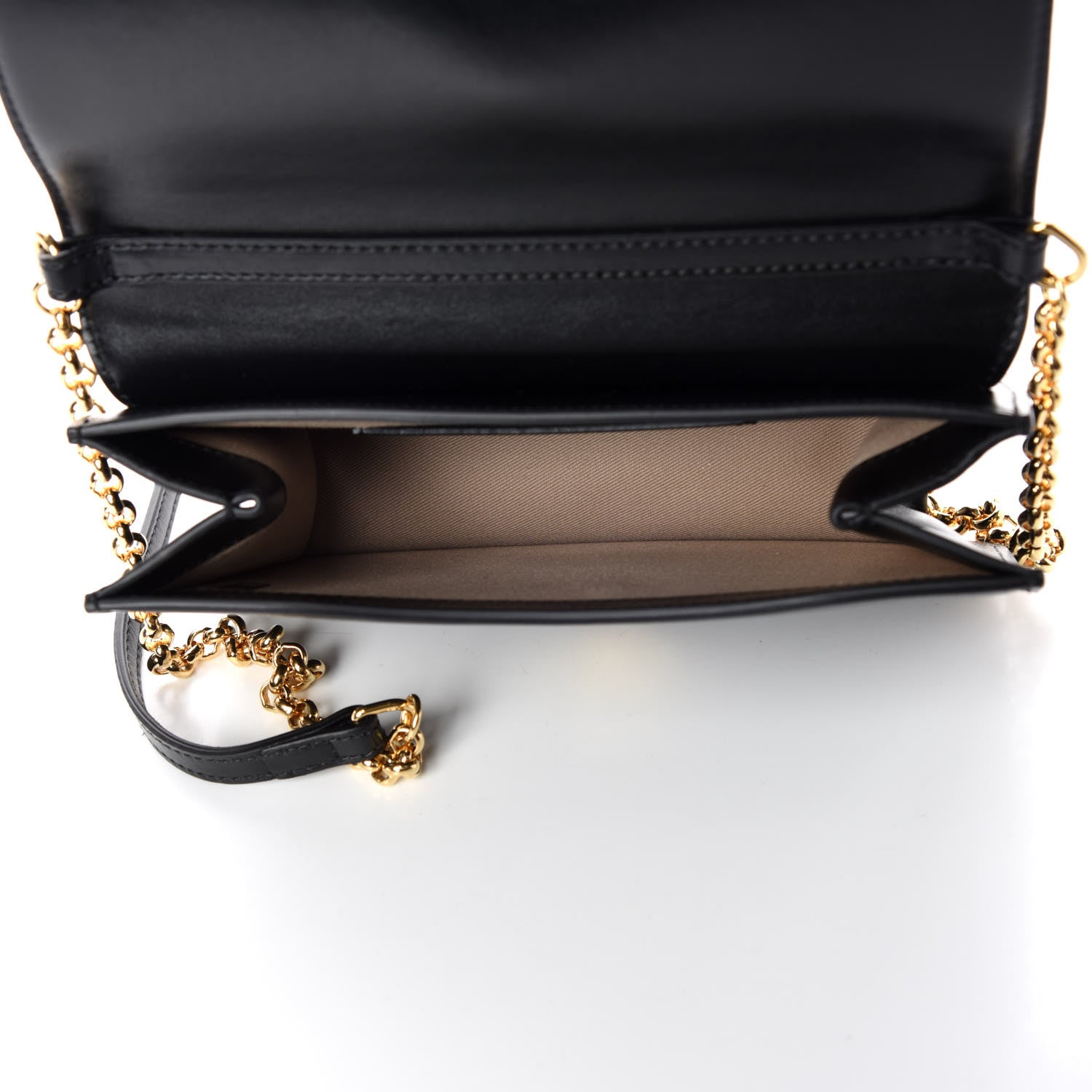 Chloe Calfskin Suede C Clutch With Chain Black 7 of 9