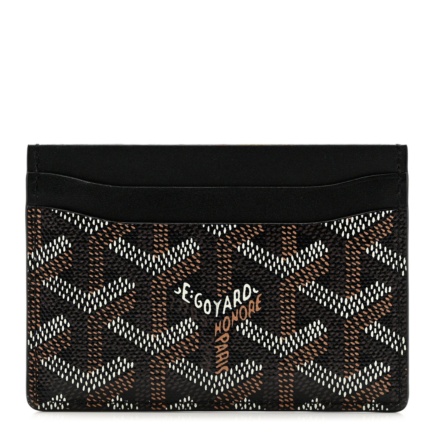 Goyardine Saint Sulpice Card Holder Black