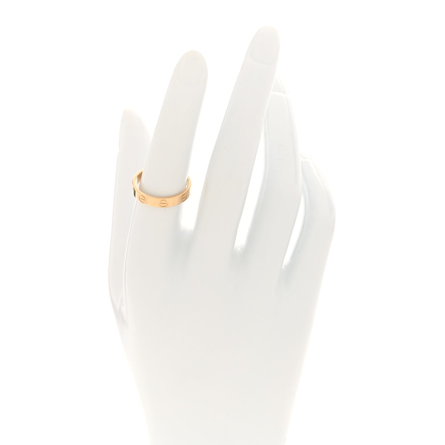 18K Yellow Gold 3.5mm LOVE Wedding Band Ring 54 6.75