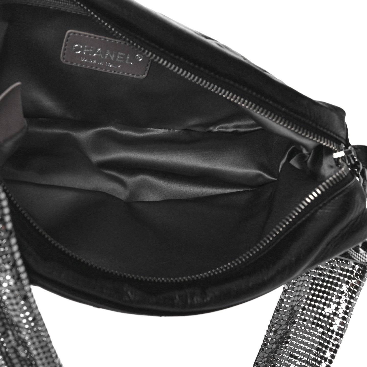 Chanel Lambskin Quilted Chain Mail Camera Case Black 4 of 7