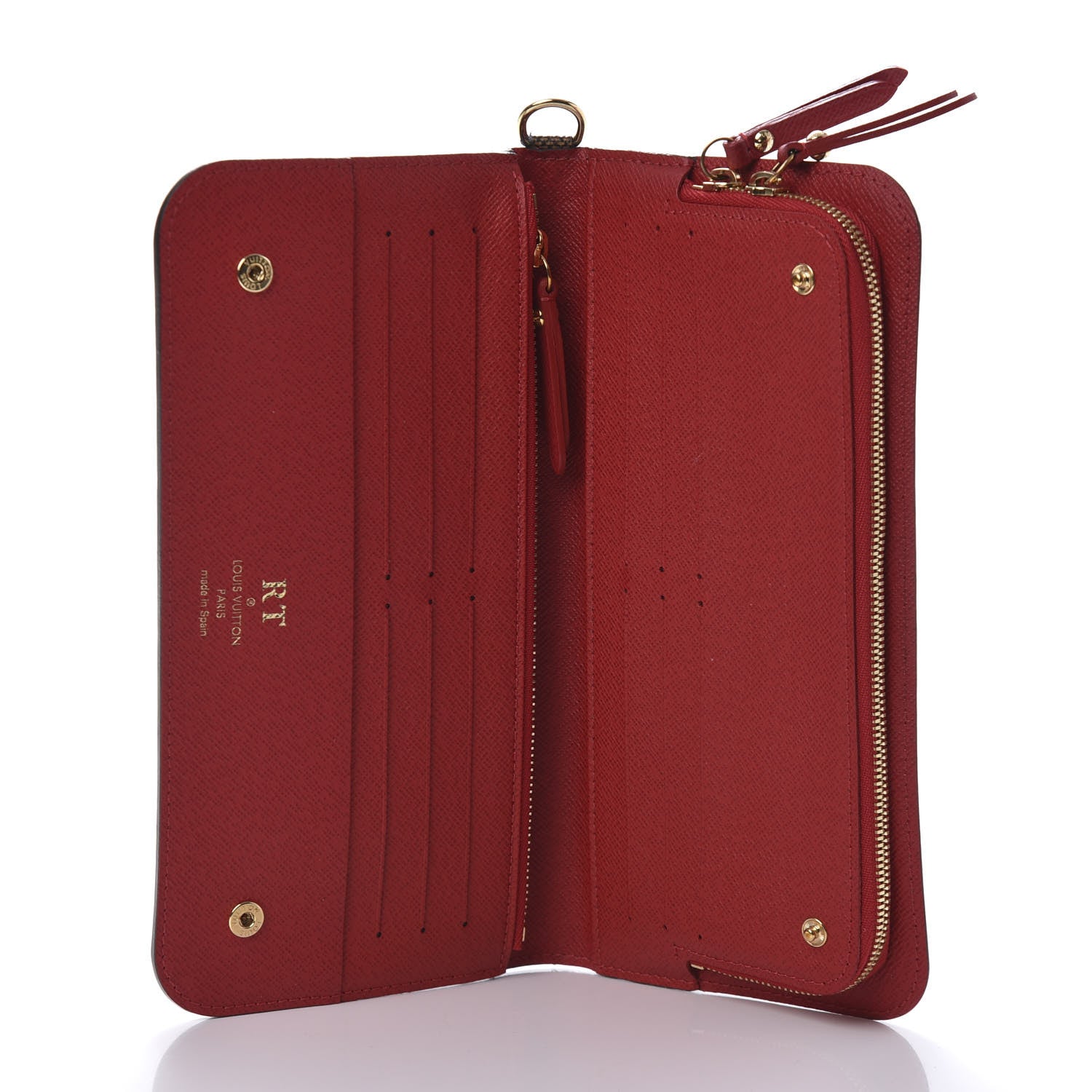 Louis Vuitton Damier Ebene Insolite Wallet Red 5 of 9