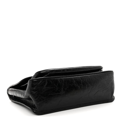 Saint Laurent Crinkled Calfskin Matelasse Monogram Medium Niki Chain Satchel Black 4 of 10
