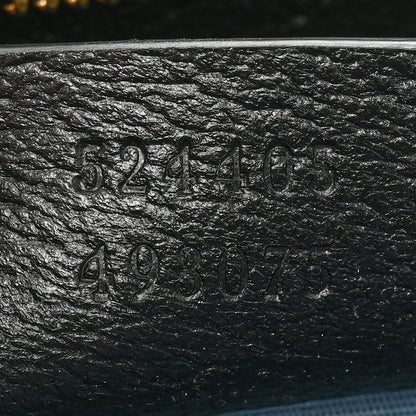 Gucci Textured Calfskin Bee Star Print Small Sylvie Shoulder Bag Black 7 of 9