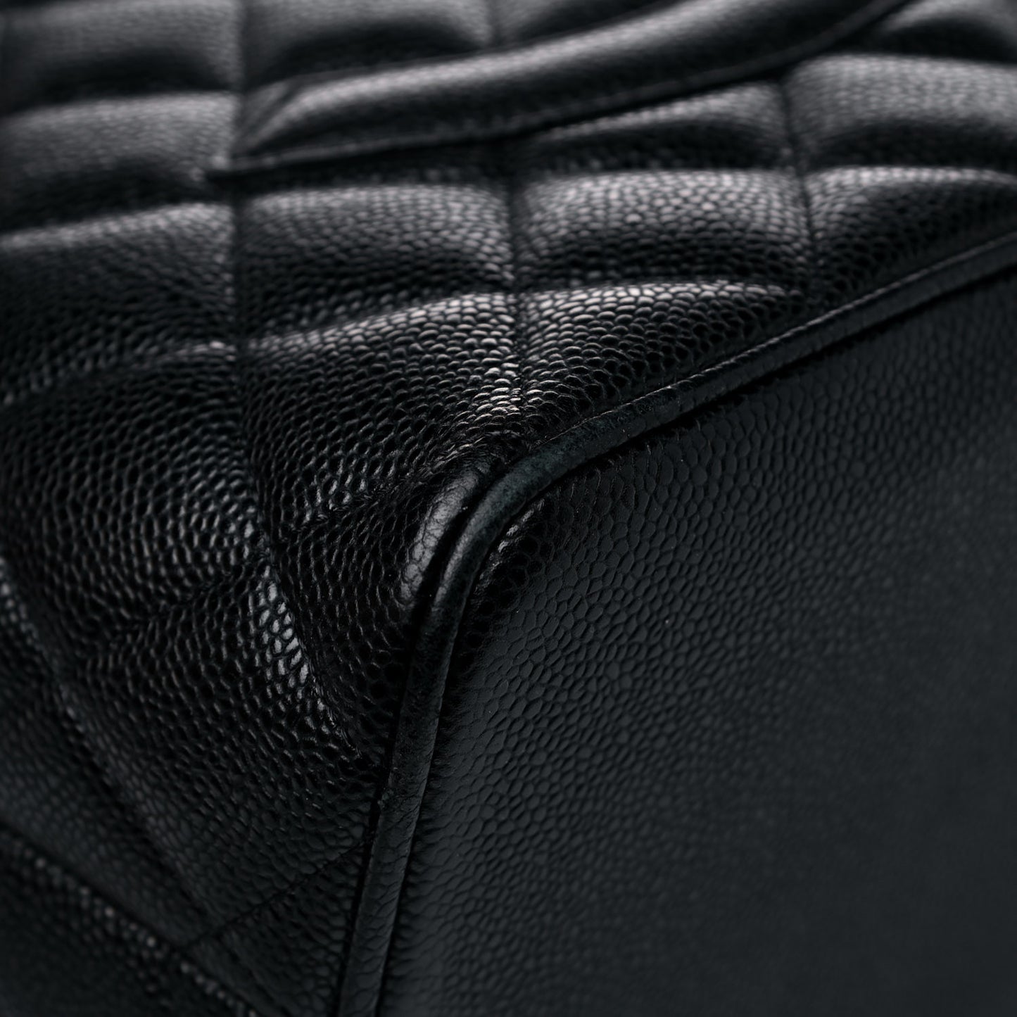 Caviar Quilted Medallion Tote Black