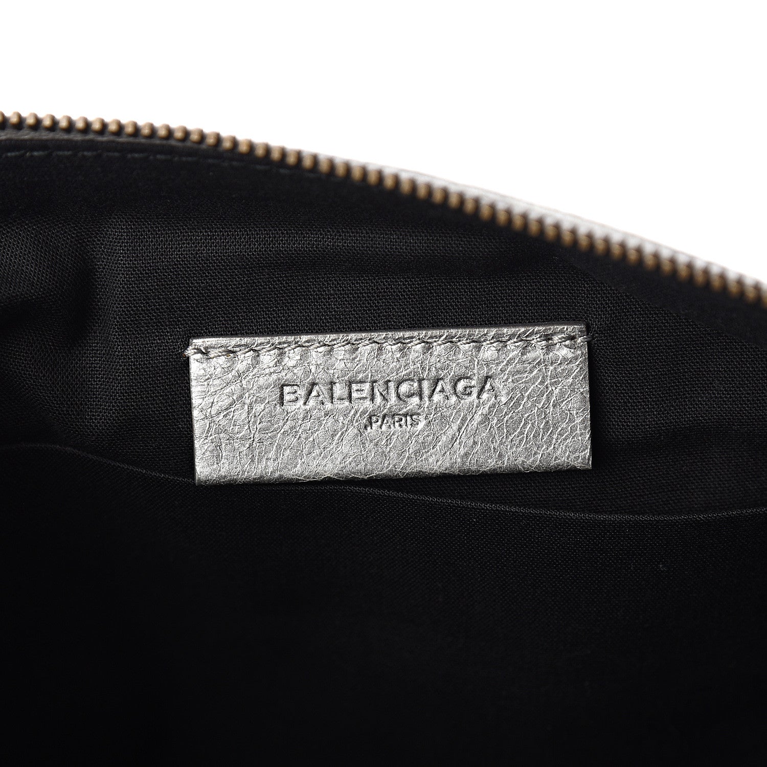 Balenciaga Agneau Classic Hardware Small Pouch Gris Aluminum 5 of 11