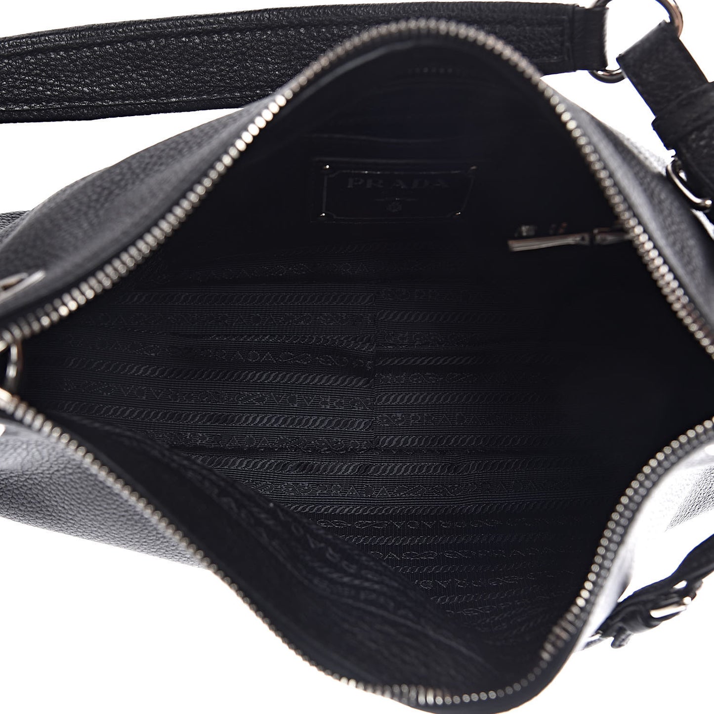 Vitello Daino Shoulder Bag Black