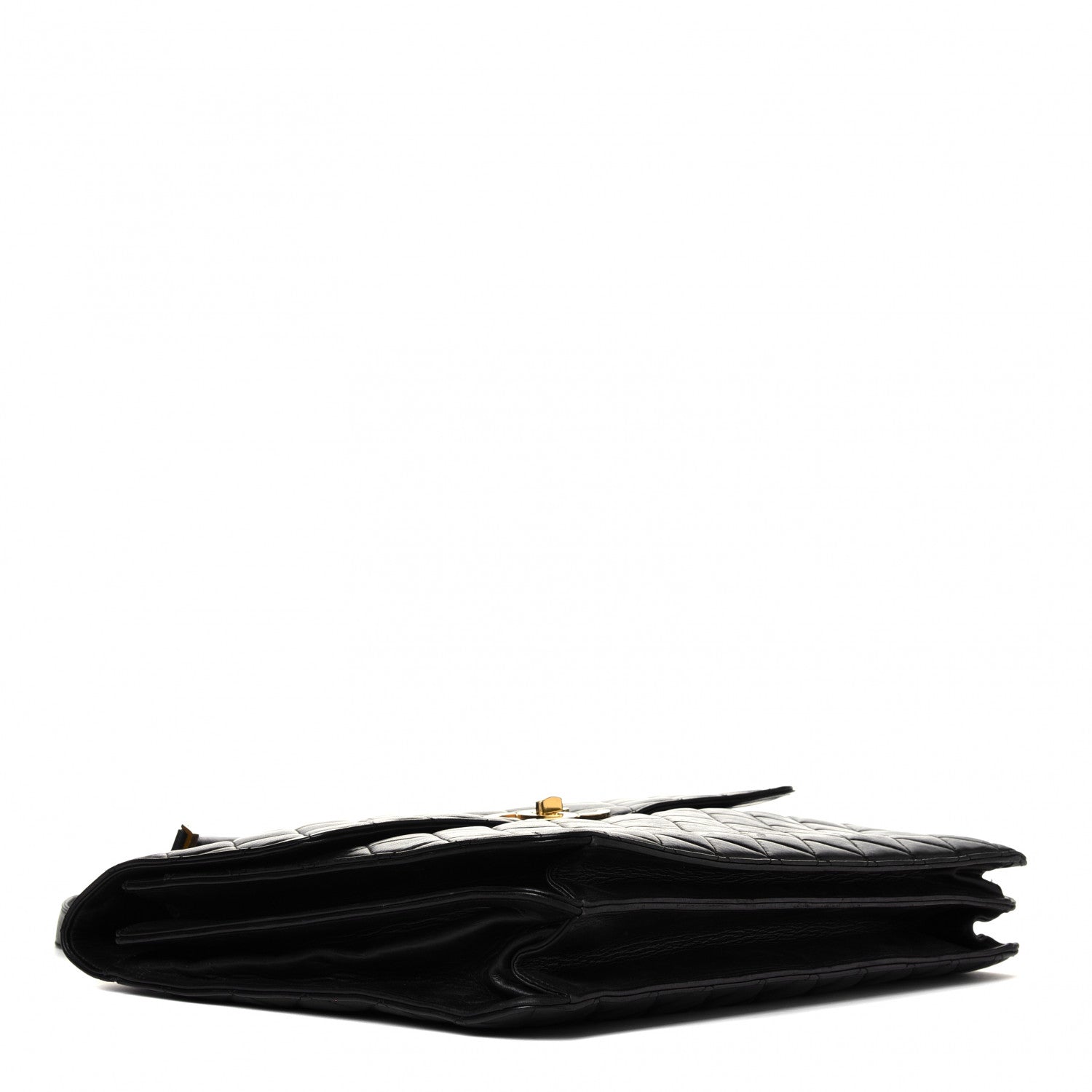 Chanel Lambskin Quilted Briefcase Laptop Bag Black 3 of 8