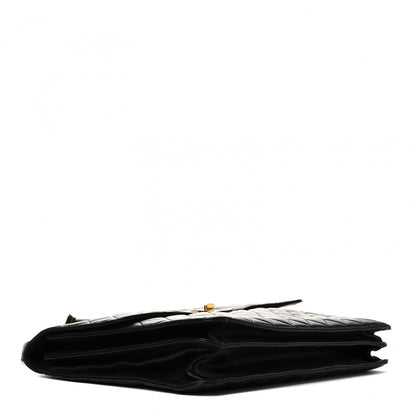 Chanel Lambskin Quilted Briefcase Laptop Bag Black 3 of 8