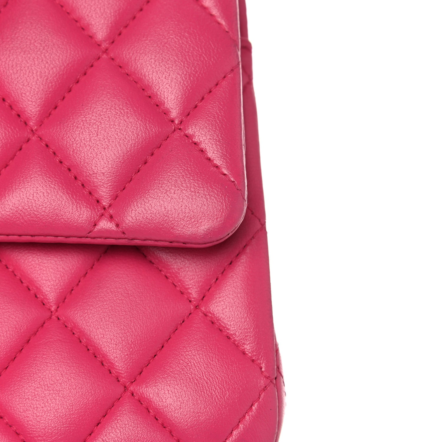Chanel Lambskin Quilted Medium Double Flap Dark Pink 20 of 22
