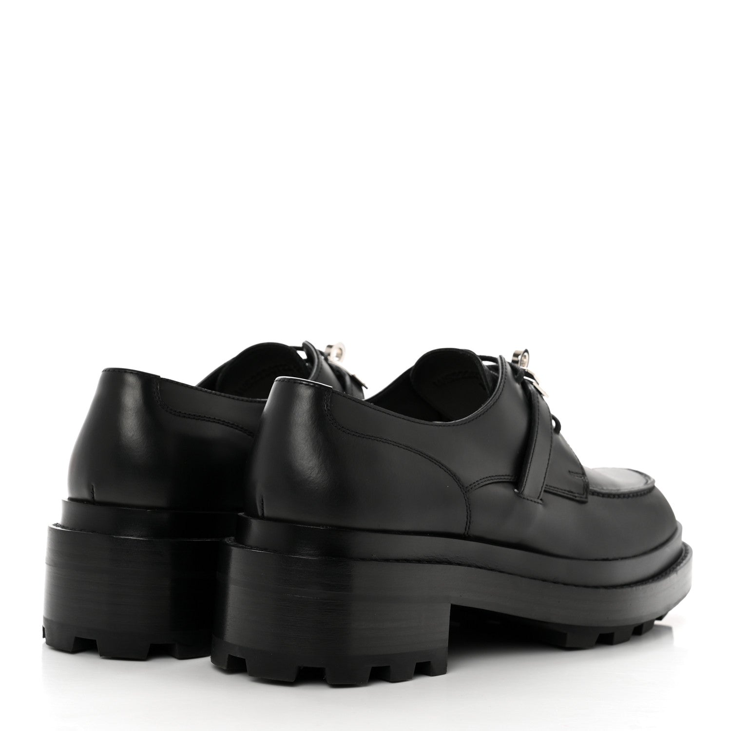 Hermes Glossed Calfskin First Oxford 37.5 Black 4 of 9