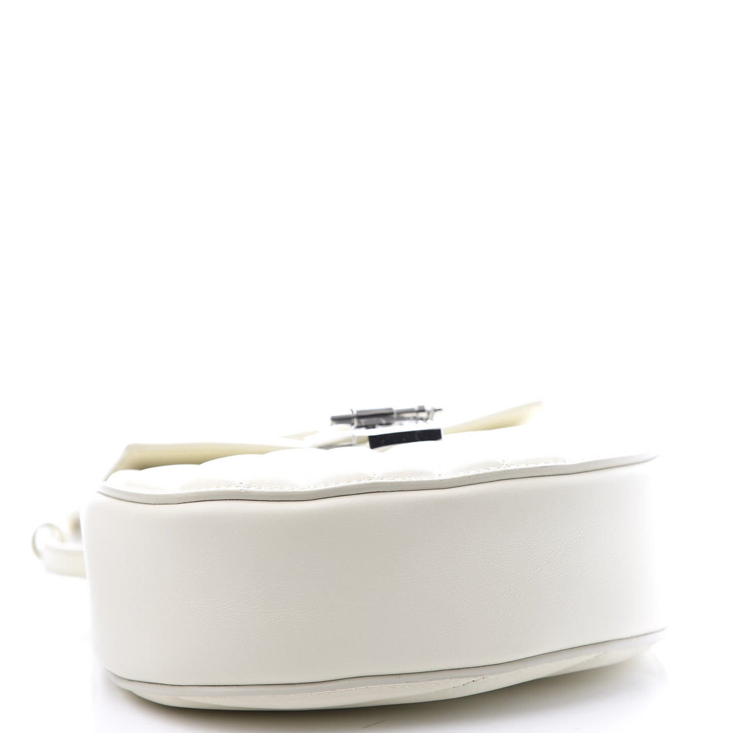 Calfskin Quilted Mini Drew Bijou Shoulder Bag Natural White