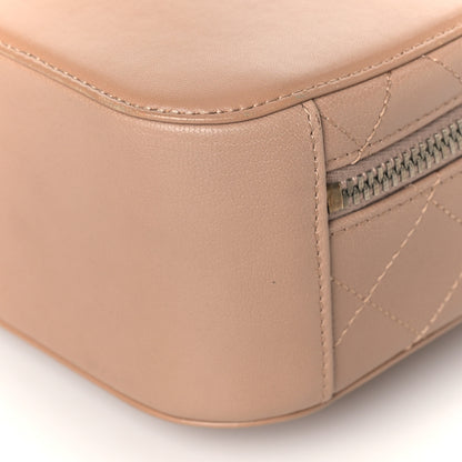 Chanel Shiny Calfskin Goatskin Quilted Coco Curve Vanity Beige 9 of 9