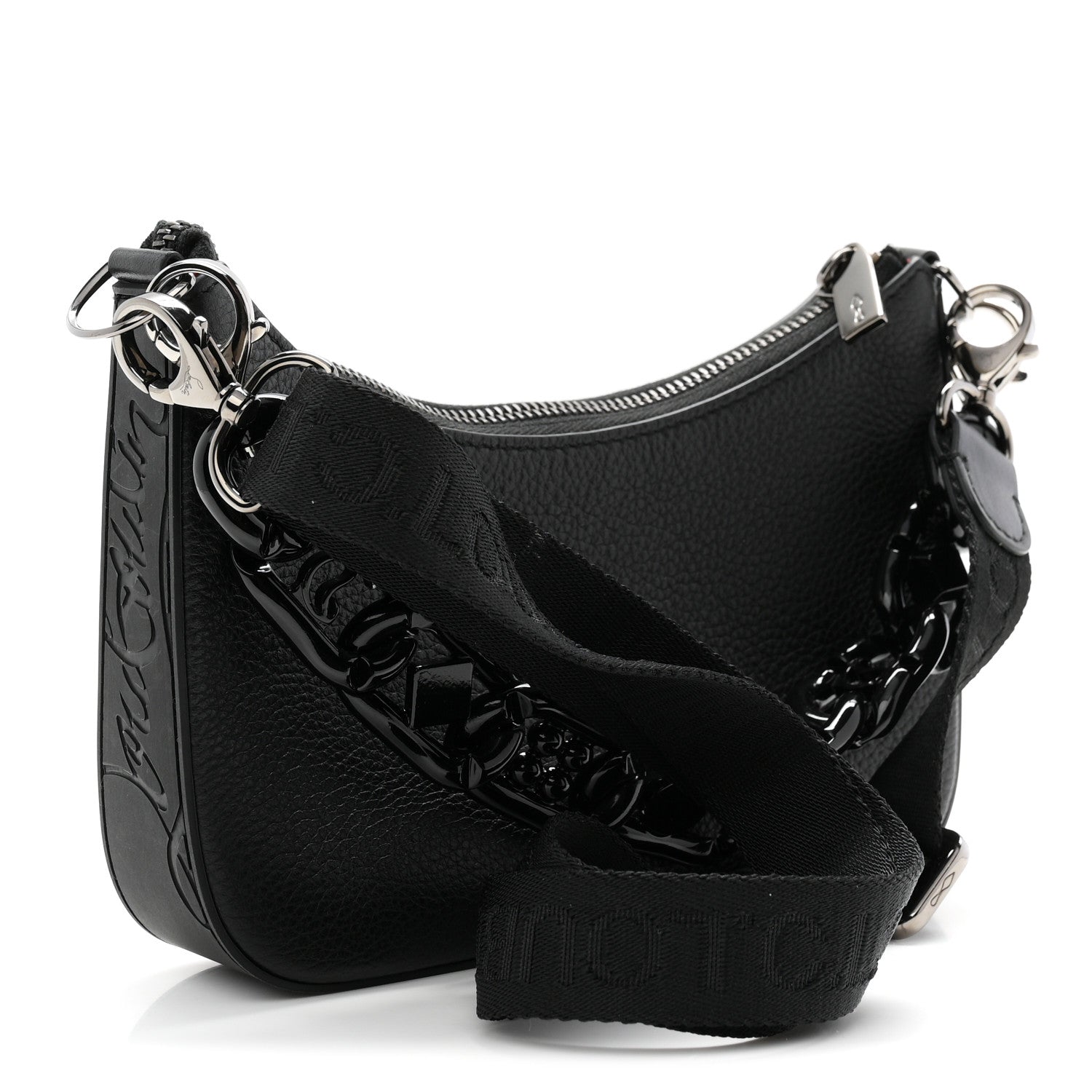 Christian Louboutin Calfskin Mini Loubila Chain Shoulder Bag Black 3 of 10