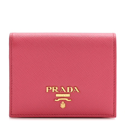 Prada Saffiano Card Holder Peonia 1 of 9