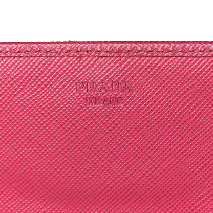 Prada Saffiano Metal Oro Chain Wallet Ibisco 5 of 16