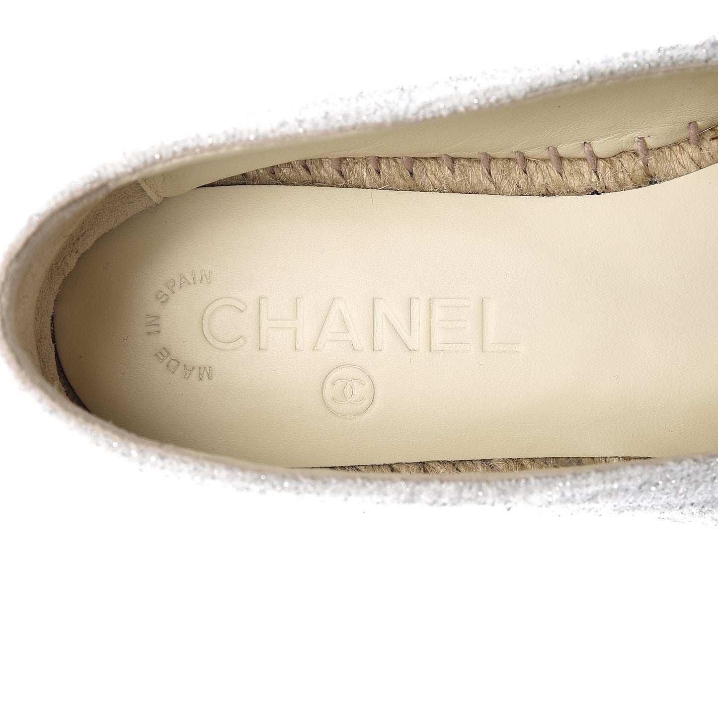 Fabric CC Espadrilles 38 Silver Black