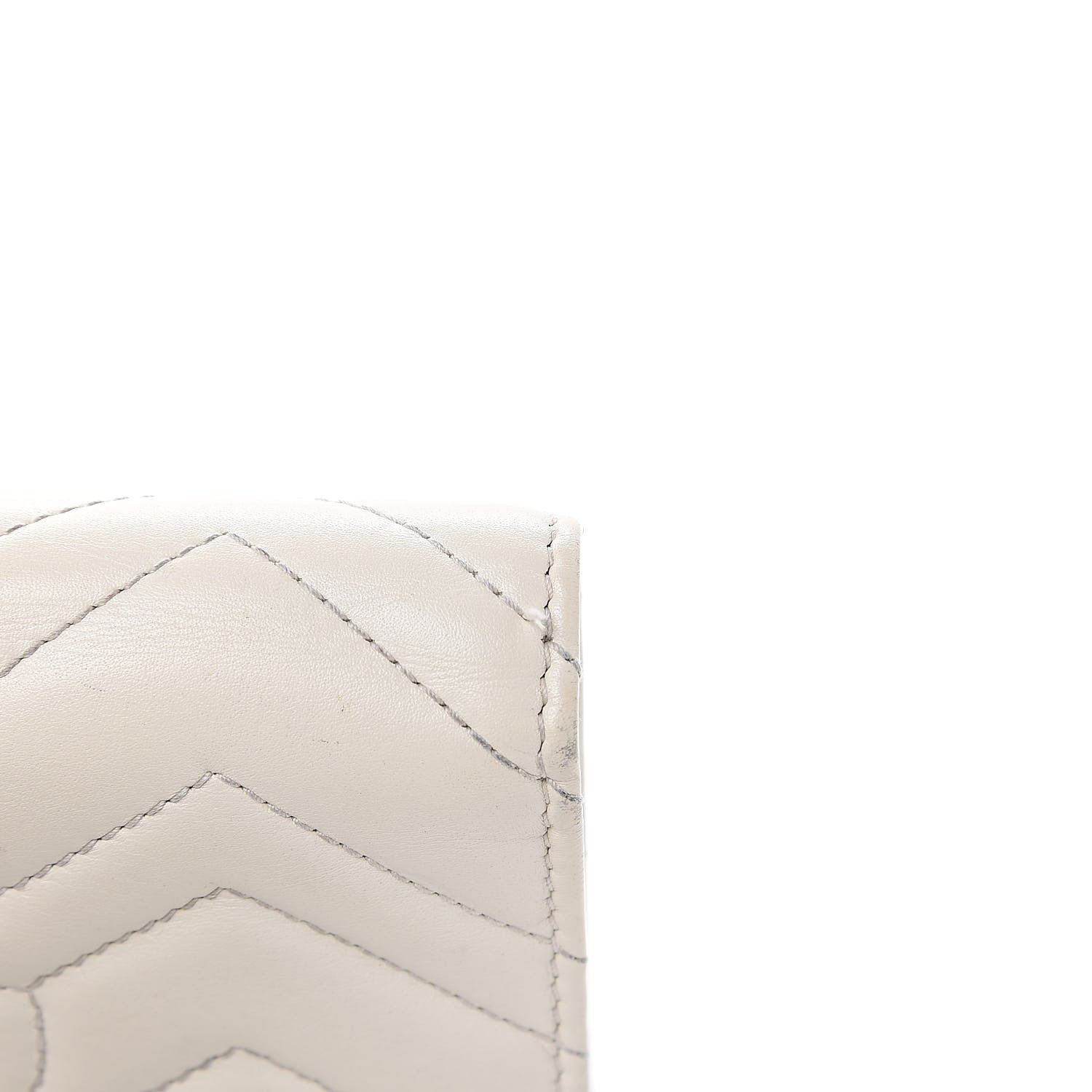 Gucci Calfskin Matelasse GG Marmont Continental Wallet Mystic White 13 of 17